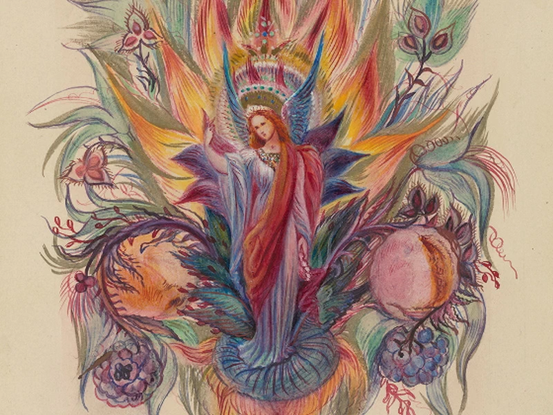 1824-Anna Mary Howitt, Mrs Watts - Disegno spirituale